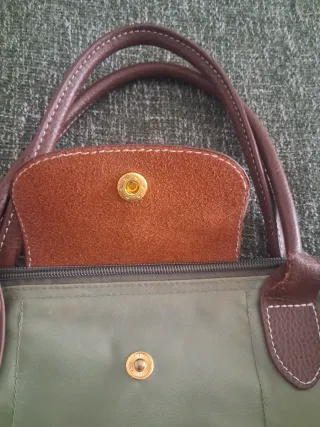 Bolso pequeño marrón y verde Longchtemp