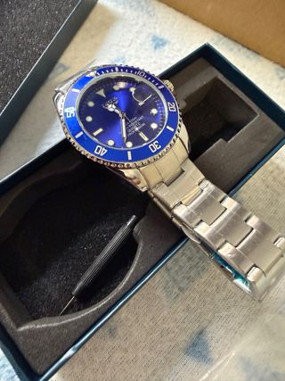 Reloj LIGE Hombre Azul y Plateado