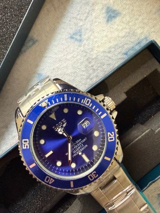 Reloj LIGE Hombre Azul y Plateado