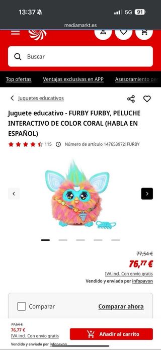 Furby Peluche Interactivo