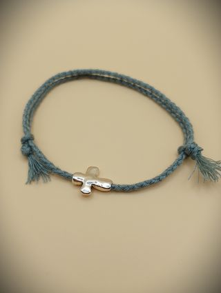 Pulseras Cruz Plateada