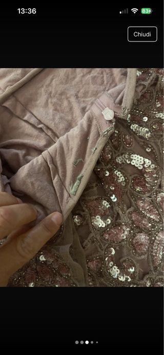 Abito prezioso con paillettes retail 130€