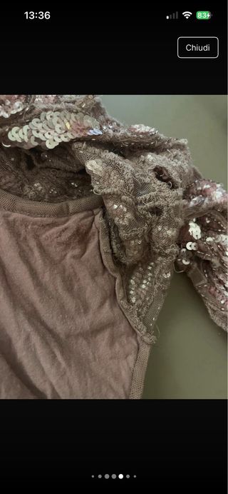 Abito prezioso con paillettes retail 130€