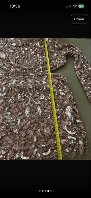 Abito prezioso con paillettes retail 130€