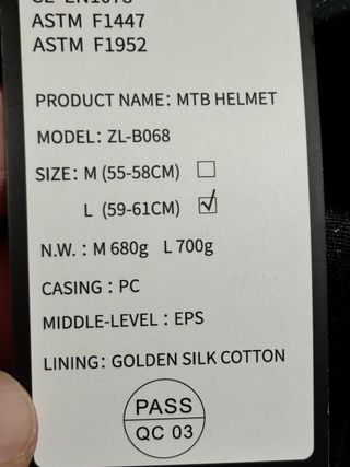 Casco Integral MTB Negro Talla L