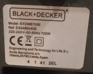 Aspiradora Black+Decker Plata y Negro