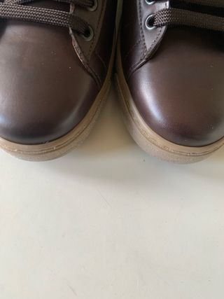 Sneakers uomo vera pelle marrone