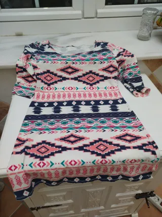 Vestido elástico estampado talla única