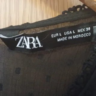 Vestido Zara Negro Talla L