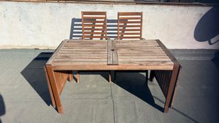 Set muebles de comedor de madera para exterior