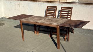 Set muebles de comedor de madera para exterior