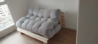 Banco de pino macizo para futón