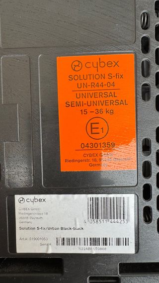 Silla coche Cybex Solution S-Fix