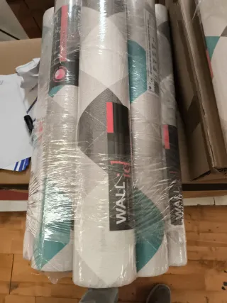 Lote 8 rollos papel pintado vinílico