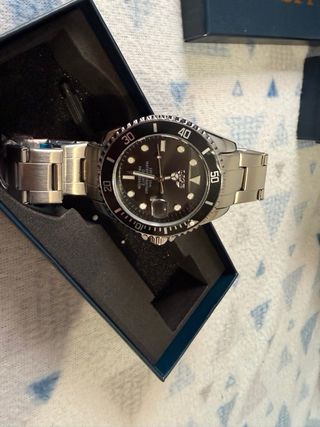 Reloj LIGE Hombre Plata y Negro