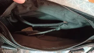 Bolso imitación cuero negro