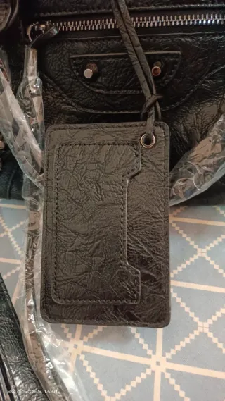 Bolso imitación cuero negro