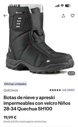 Stivali da neve impermeabili Quechua per bambini