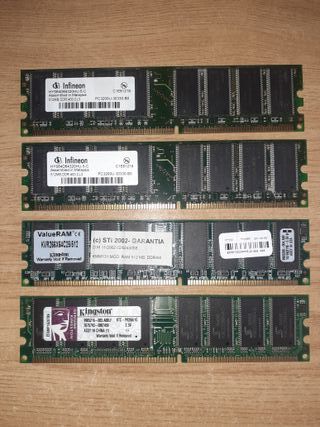 Memorias RAM DDR1 512MB (Infineon, Kingston, Value