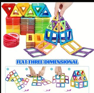 100pc Bloques de Construcción Magneticos