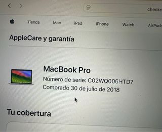 MacBook Pro 15 Touch Bar i7 16GB SSD 256GB