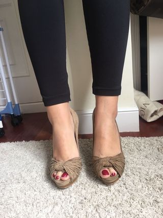 Tacones Zara Beige 40