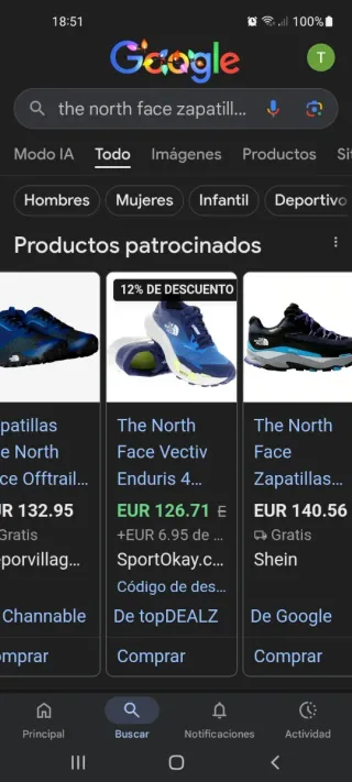 Zapatillas The North Face Talla 39