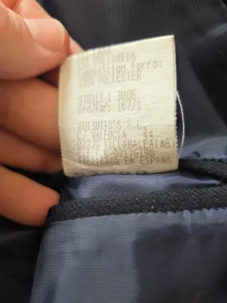 Chaqueta americana azul marino Talla 50