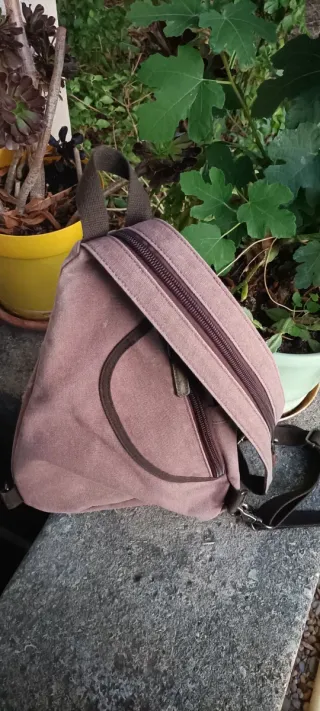 Bolso de hombro de lona