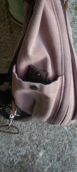 Bolso de hombro de lona