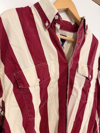 Camicia Wrangler Vintage a Righe Rosse e Beige