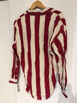 Camicia Wrangler Vintage a Righe Rosse e Beige