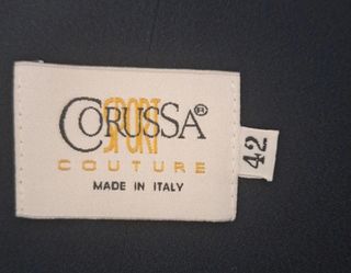 Top elegante blu taglia 42 bottoni strass