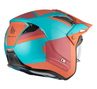 Casco Jet MT Helmets District Analog Naranja