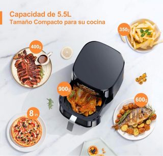 Freidora de aire ACEZOE negra (Nueva)
