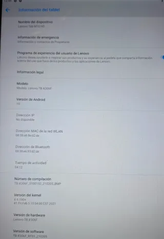 Tablet Lenovo Nero e Blu