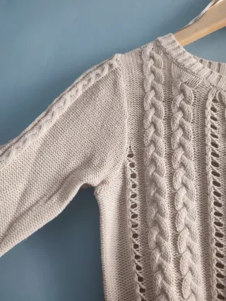 Jersey Stradivarius Beige Trenzado Talla L