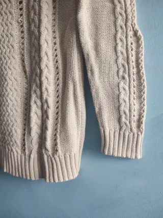 Jersey Stradivarius Beige Trenzado Talla L