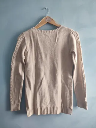 Jersey Stradivarius Beige Trenzado Talla L