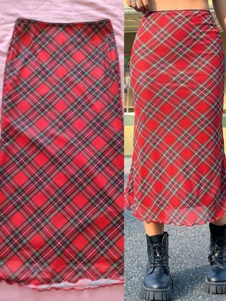 Falda Shein cuadros talla única