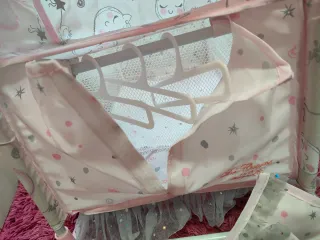 Parque Cuna Cambiador Muñecas Rosa