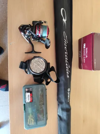 Combo Eging Caña + Carrete Calamar