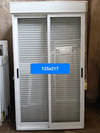 Ventana Balconera aluminio 125x217