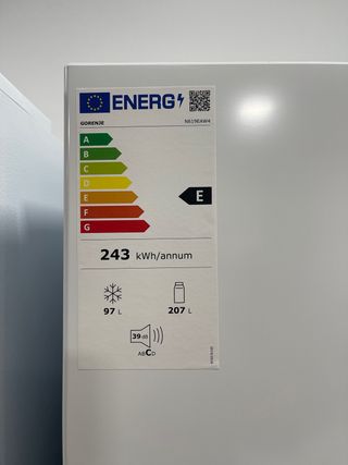 Frigorífico Gorenje 180x60 Blanco