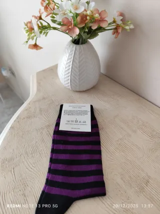 Calzini Zakira a righe viola e neri taglia 39-46