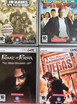 16 VIDEOJUEGOS DVD PC CRIMEN, GUERRA, BELICAS,