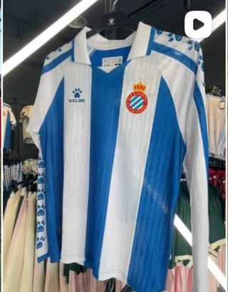 Camiseta RCDE Kelme Manga Larga Talla L SIN PUBLI