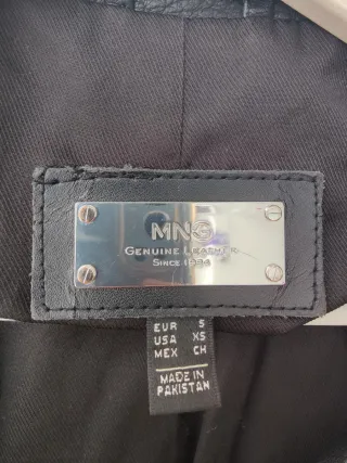 Chaqueta Biker Piel Mango Talla S