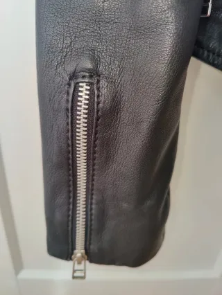 Chaqueta Biker Piel Mango Talla S