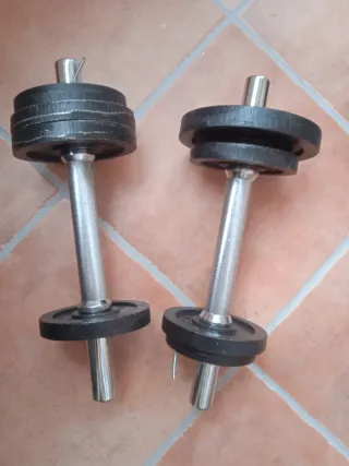 Mancuernas ajustables con discos